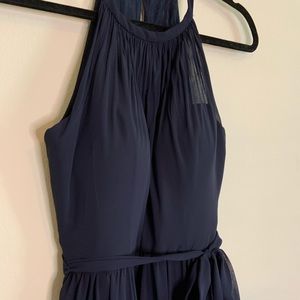 Stunning navy evening dress w/ pockets 😍🦋